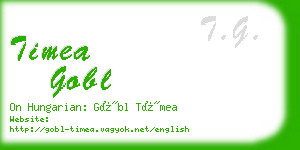 timea gobl business card